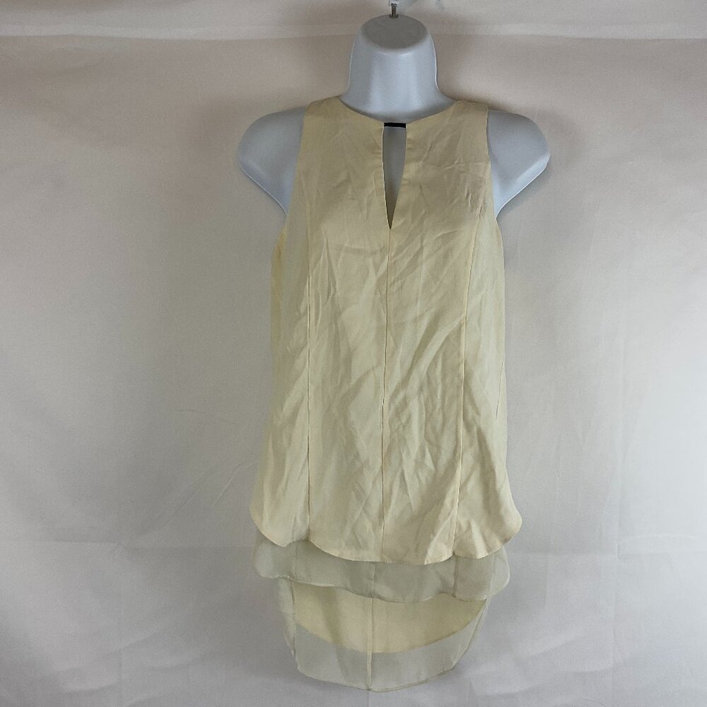 Rag & Bone Blouse XS Cream Keyhole Detail Sleeveless Layered